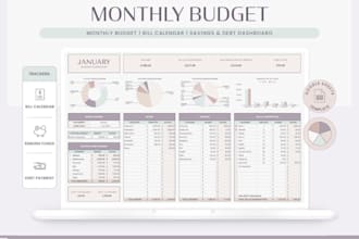 do editable excel, google sheet budget and invoice templates