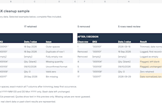 clean and deduplicate your excel or CSV file with a change report