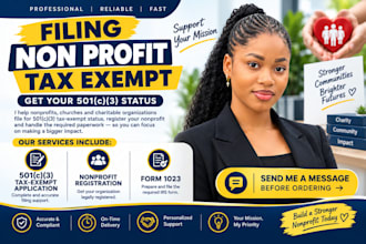 prepare 501c3 tax exempt application, register nonprofit, file form 1023 1023ez