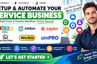 setup zoho servicetitan workiz jobber automation simpro zapier integration