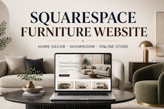 design squarespace furniture website and home decor showroom online store design