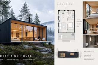 design realistic tiny house interiors and modular cabin architecture