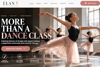 build wix dance studio website ballet school site dance academy class book site