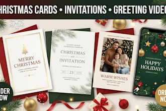 design editable christmas card, greeting card, invitation card, new year