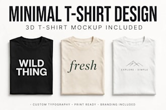 do modern minimalist  typography tshirt design