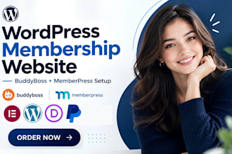 build wordpress lms membership website with buddyboss or memberpress platform
