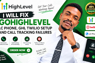 fix gohighlevel lc phone ghl twilio setup highlevel call tracking fail