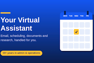 be your virtual assistant for admin, email and scheduling