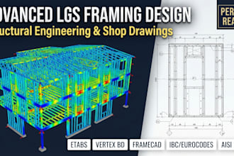 provide light gauge steel lgs framing structural engineering and shop drawinng