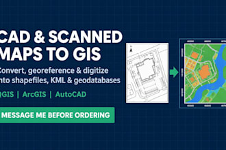 convert cad, dwg and scanned maps to gis shapefiles and georeference them