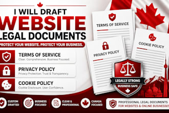 draft terms of service privacy policy cookie policy website legal document