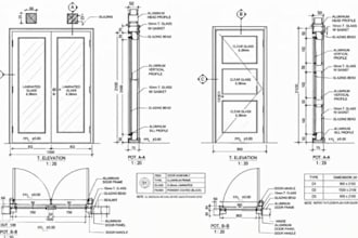 draft shop drawings for windows, doors, storefronts, curtain walls and millwork