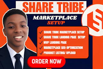 setup sharetribe marketplace and customise sharetribe mvp saas and landing page