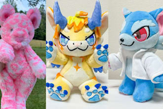 create handmade soft custom anime plush toy stuffed crochet kawali and amigurumi