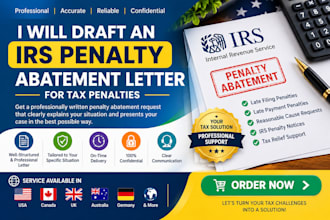 draft an irs penalty abatement letter for tax penalties