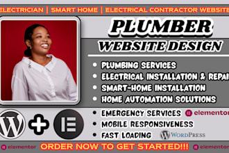 plumber website, electrician website, smart home website, plumbing website