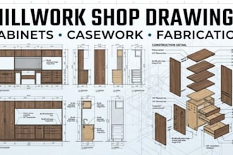 do millwork shop drawings and cabinet detailing