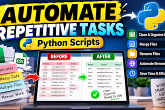 automate CSV excel and repetitive tasks with python