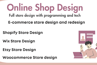 design an online store using programming and tech