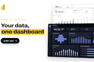 be your power bi developer and build interactive dashboards and reports