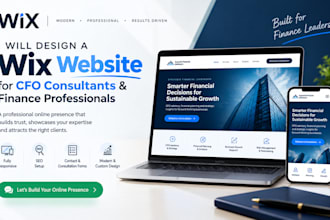 wix website for cfo consultants website design finance professional website