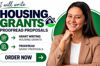 write housing grants proofread proposals and design funding pitch deck