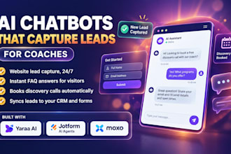 do website lead capture faq chatbots for coaches yaraa ai jotform ai agents moxo