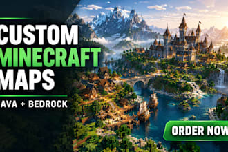 create a custom minecraft map, world, or adventure map