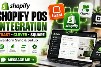 setup shopify pos integration toast pos clover pos square pos inventory sync