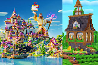 build minecraft world, cities house, castle minecraft map minecraft builder hubs