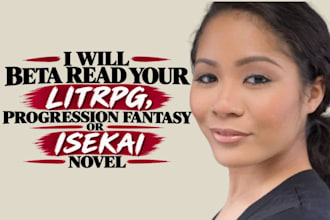 beta read litrpg, progression fantasy or isekai novel