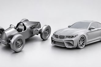 do 3d car modeling, 3d vehicle model for 3d printing and custom body kits