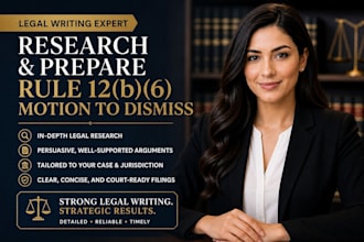 research and prepare a rule 12b6 motion to dismiss