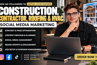 manage construction contractor roofing and hvac social media marketing