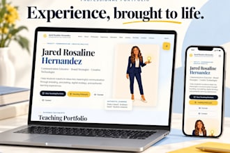 build a professional portfolio website using base44