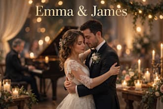 write and produce a custom wedding song with your names and love story