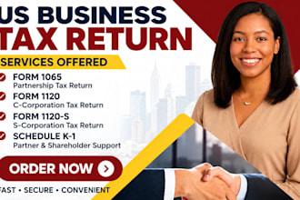 prepare US business tax return 1065 1120 and 1120s for llc corporation