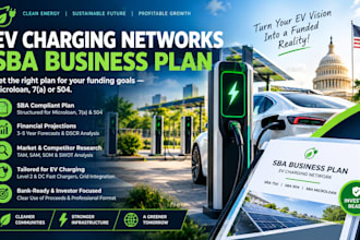 design sba micro loan 7a 504 electric vehicle ev charging networks business plan