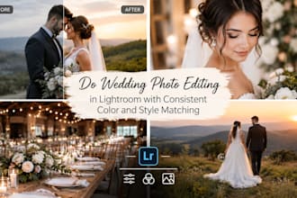 do wedding photo editing in lightroom with consistent color and style matching