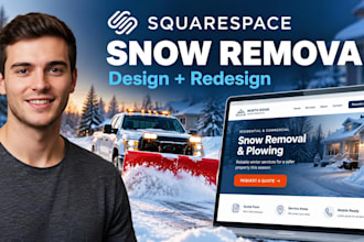 design or redesign squarespace snow removal snow plowing website