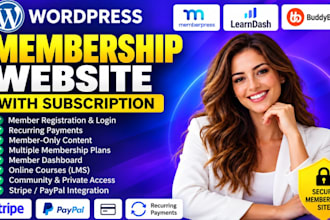 create a wordpress membership and subscription website