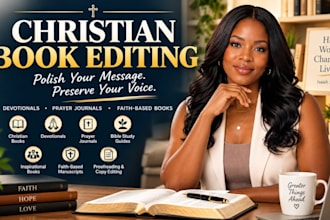 edit and proofread your christian book, devotional or prayer journal