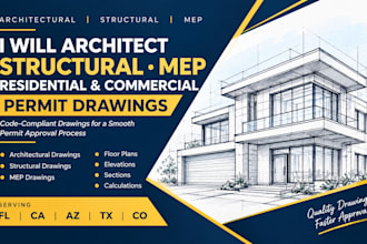 architect structural mep residential commercial permit drawings fl ca az tx co