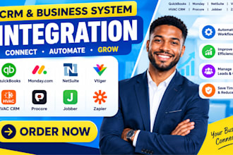 quickbooks monday netsuite vtiger hvac crm procore jobber zapier integration