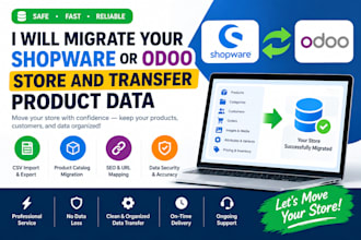 migrate your shopware or odoo store and transfer product data
