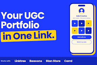 create and setup linktree, beacons, stan store, carrd for ugc creators