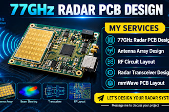 design 77ghz radar pcb, antenna array, transceiver and rf circuit layout