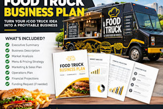 create a professional food truck business plan, food truck startup plan,