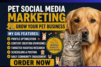 be your pet business social media marketing manager and content creator
