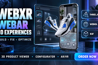 develop webxr ar VR apps with threejs webgl react and immersive 3d